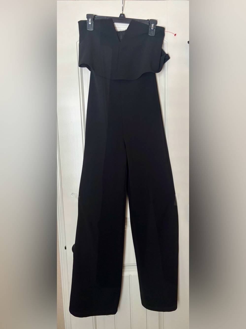 Lulus Black Minimalist Strapless Women’s Jumpsuit Tiered Dress Sleeveless Size S